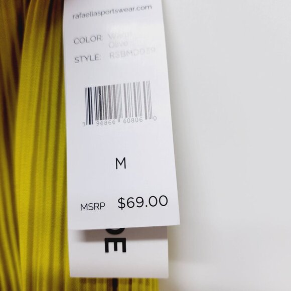 Rafaella Womens Wide Leg Pleated Pants M Yellow Olive  Comfortable Fit - Picture 5 of 11